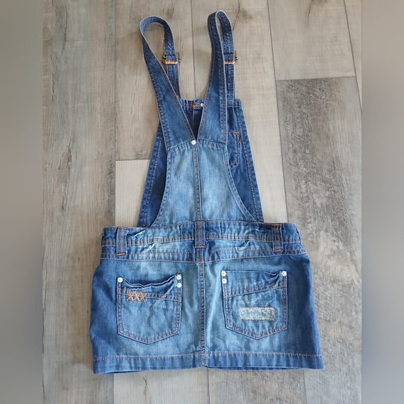 Zara Trf Denim Skirt/Overalls. Size 4 - Picture 5 of 10